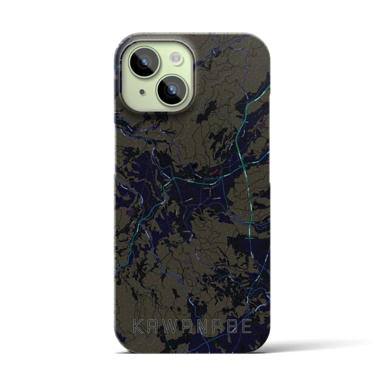 【川辺(鹿児島県)】地図柄iPhoneケース(バックカバータイプ)