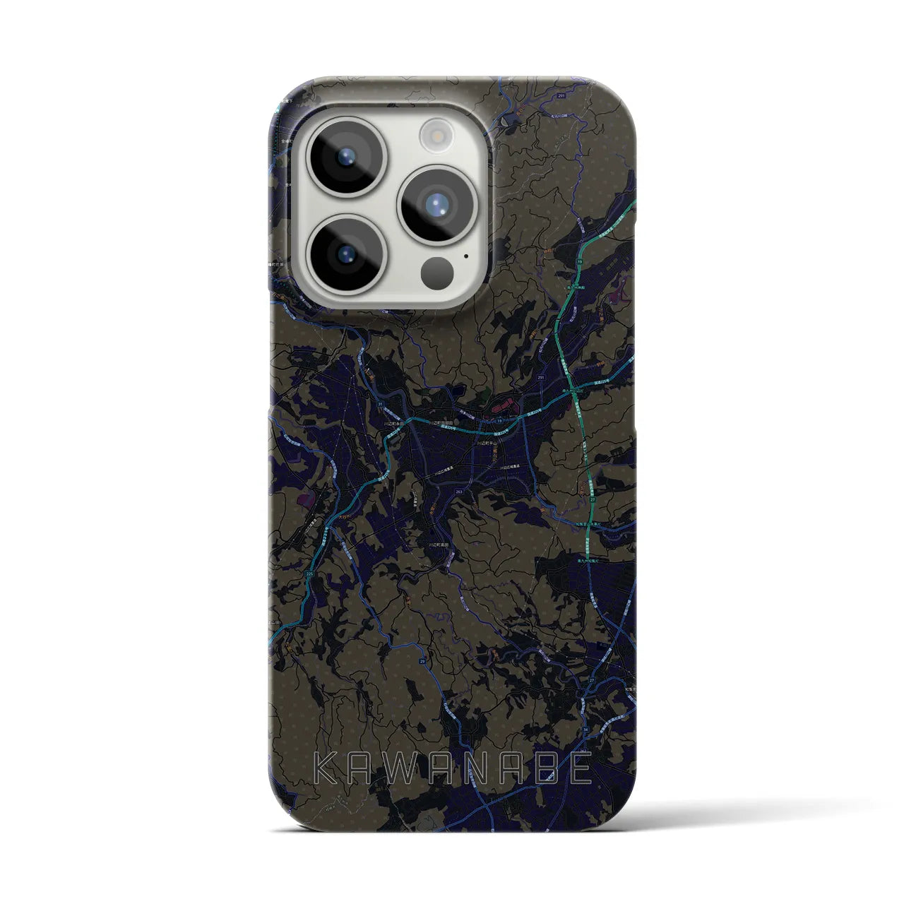 【川辺(鹿児島県)】地図柄iPhoneケース(バックカバータイプ)