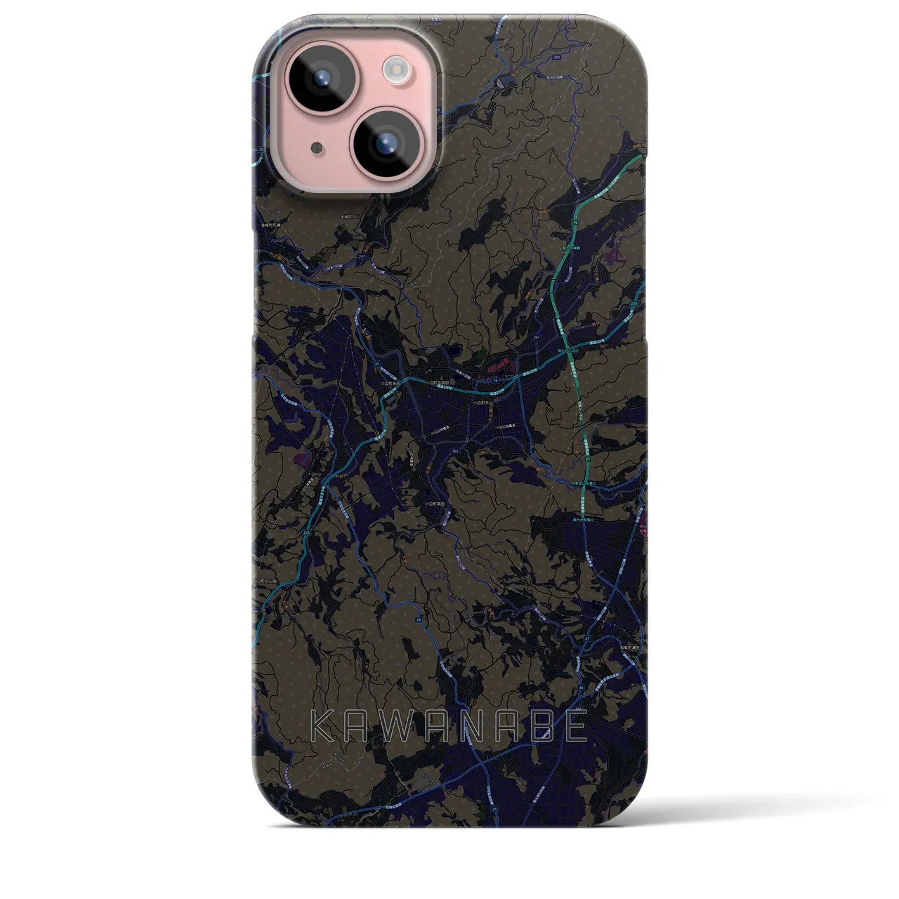 【川辺(鹿児島県)】地図柄iPhoneケース(バックカバータイプ)