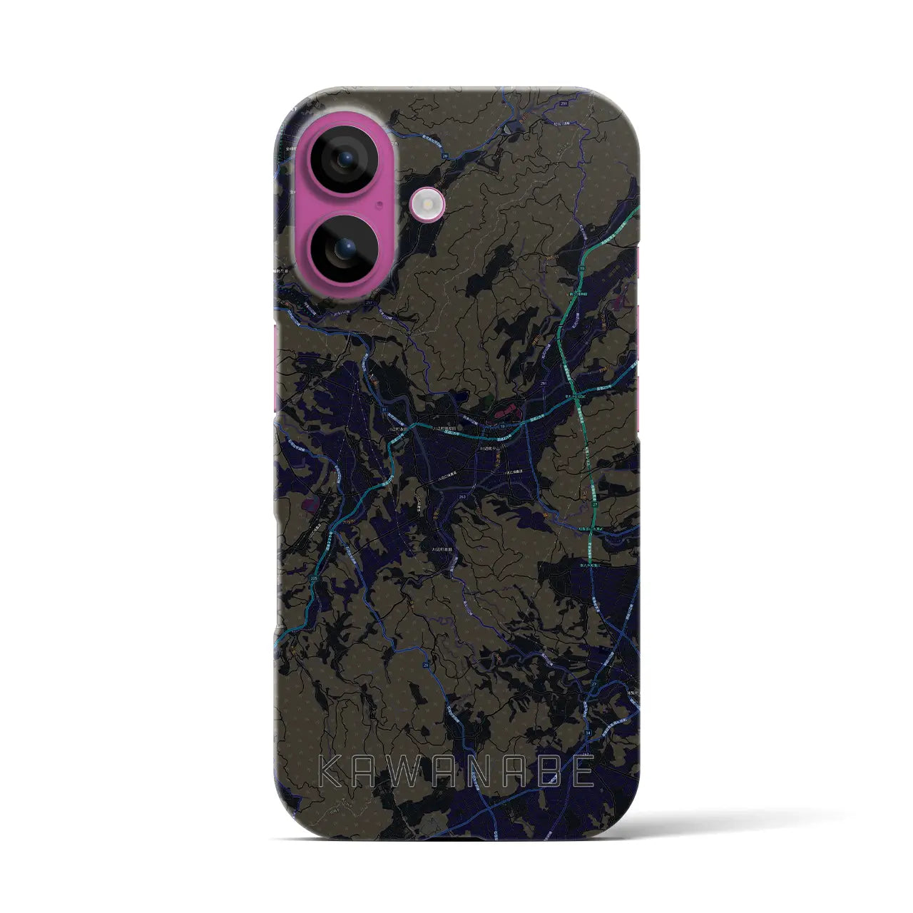 【川辺(鹿児島県)】地図柄iPhoneケース(バックカバータイプ)