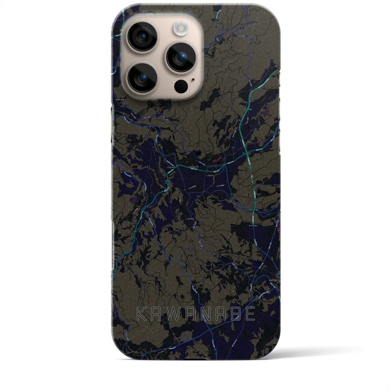 【川辺(鹿児島県)】地図柄iPhoneケース(バックカバータイプ)