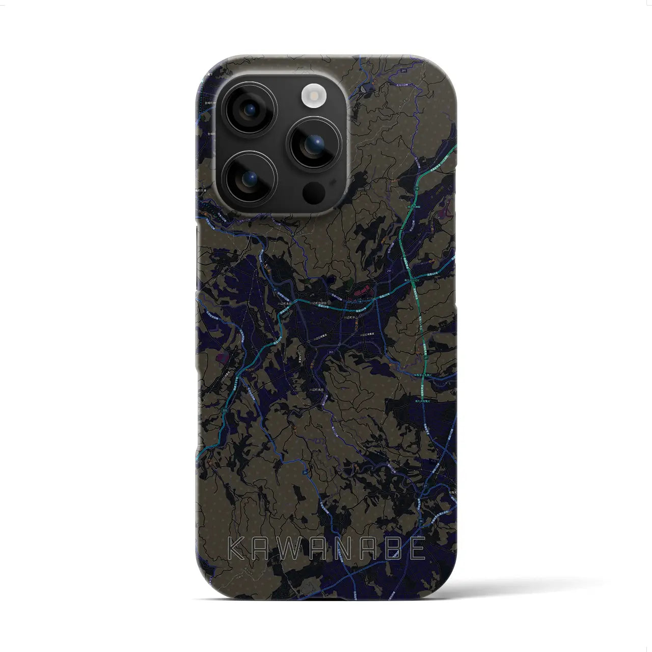 【川辺(鹿児島県)】地図柄iPhoneケース(バックカバータイプ)