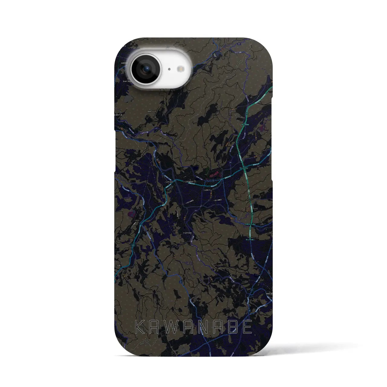 【川辺(鹿児島県)】地図柄iPhoneケース(バックカバータイプ)