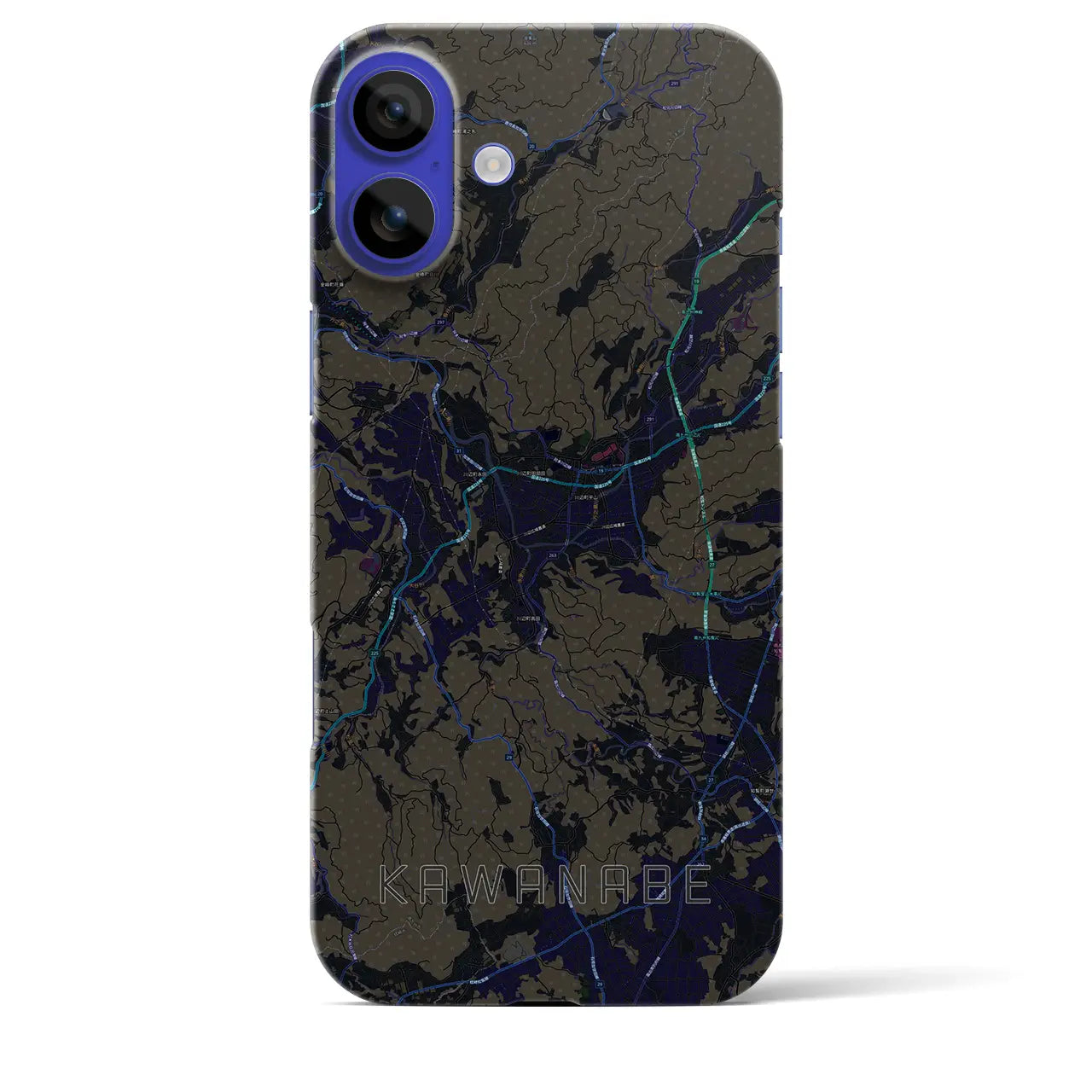 【川辺(鹿児島県)】地図柄iPhoneケース(バックカバータイプ)