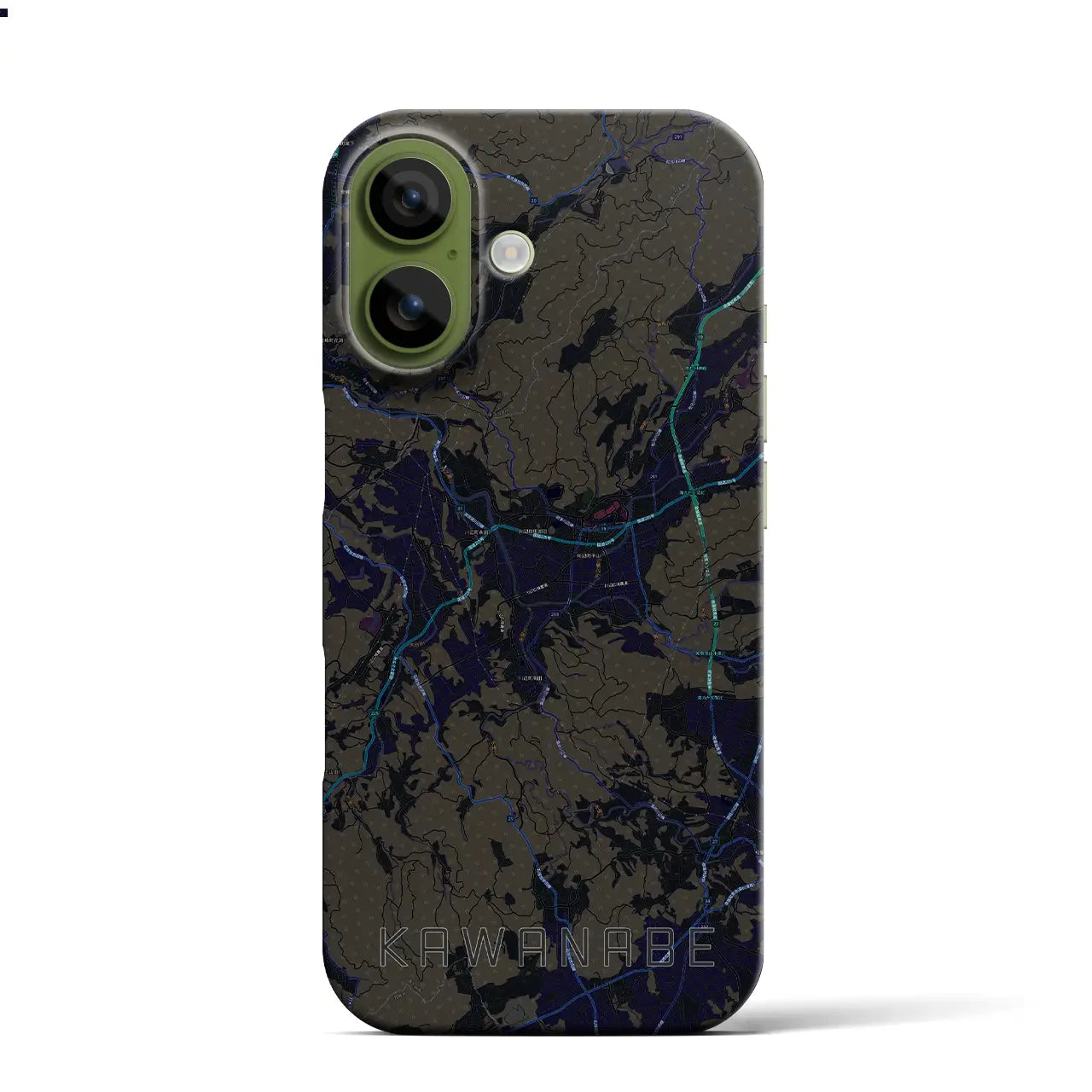 【川辺(鹿児島県)】地図柄iPhoneケース(バックカバータイプ)