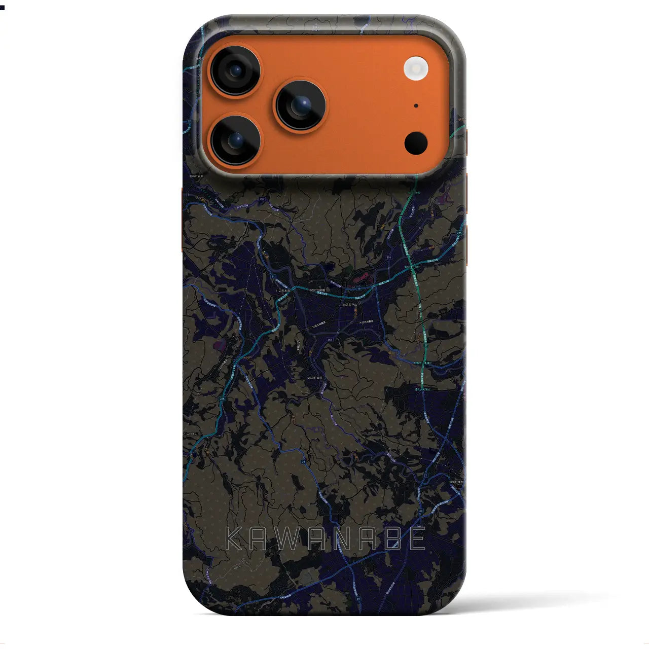 【川辺(鹿児島県)】地図柄iPhoneケース(バックカバータイプ)
