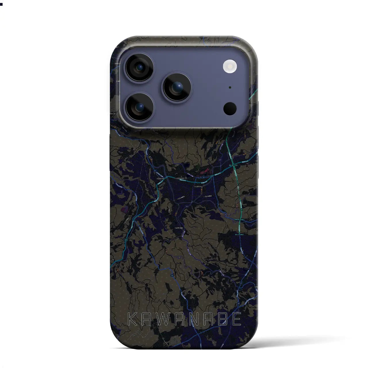【川辺(鹿児島県)】地図柄iPhoneケース(バックカバータイプ)