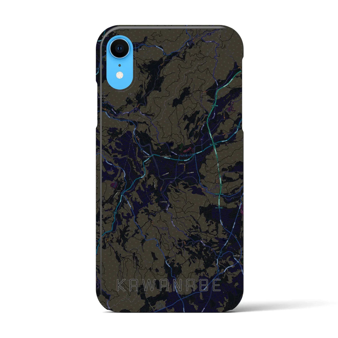 【川辺(鹿児島県)】地図柄iPhoneケース(バックカバータイプ)