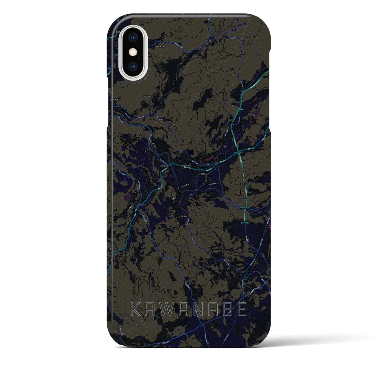 【川辺(鹿児島県)】地図柄iPhoneケース(バックカバータイプ)