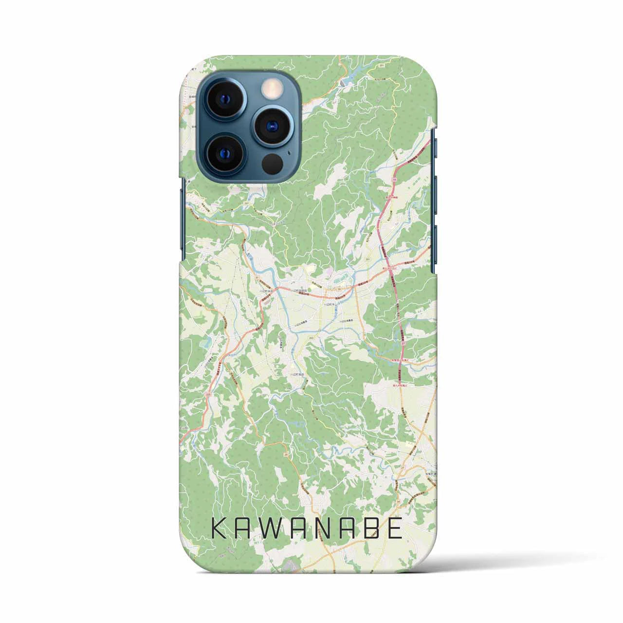 【川辺(鹿児島県)】地図柄iPhoneケース(バックカバータイプ)