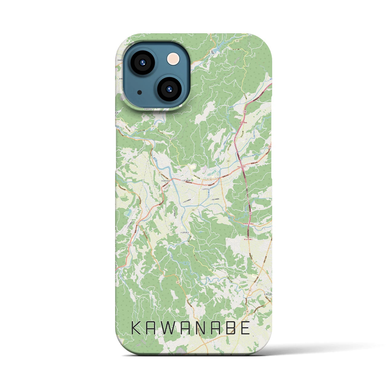 【川辺(鹿児島県)】地図柄iPhoneケース(バックカバータイプ)