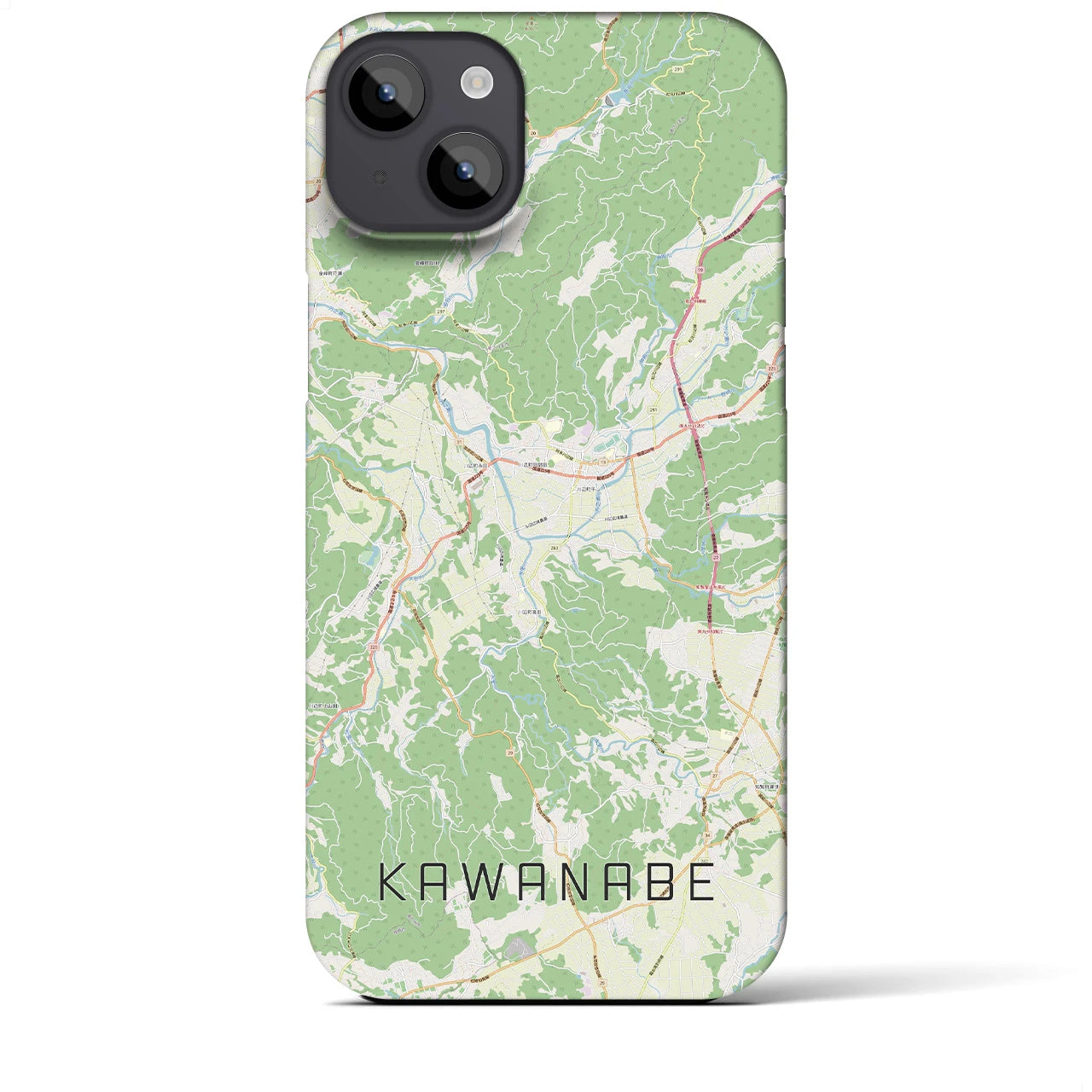 【川辺(鹿児島県)】地図柄iPhoneケース(バックカバータイプ)