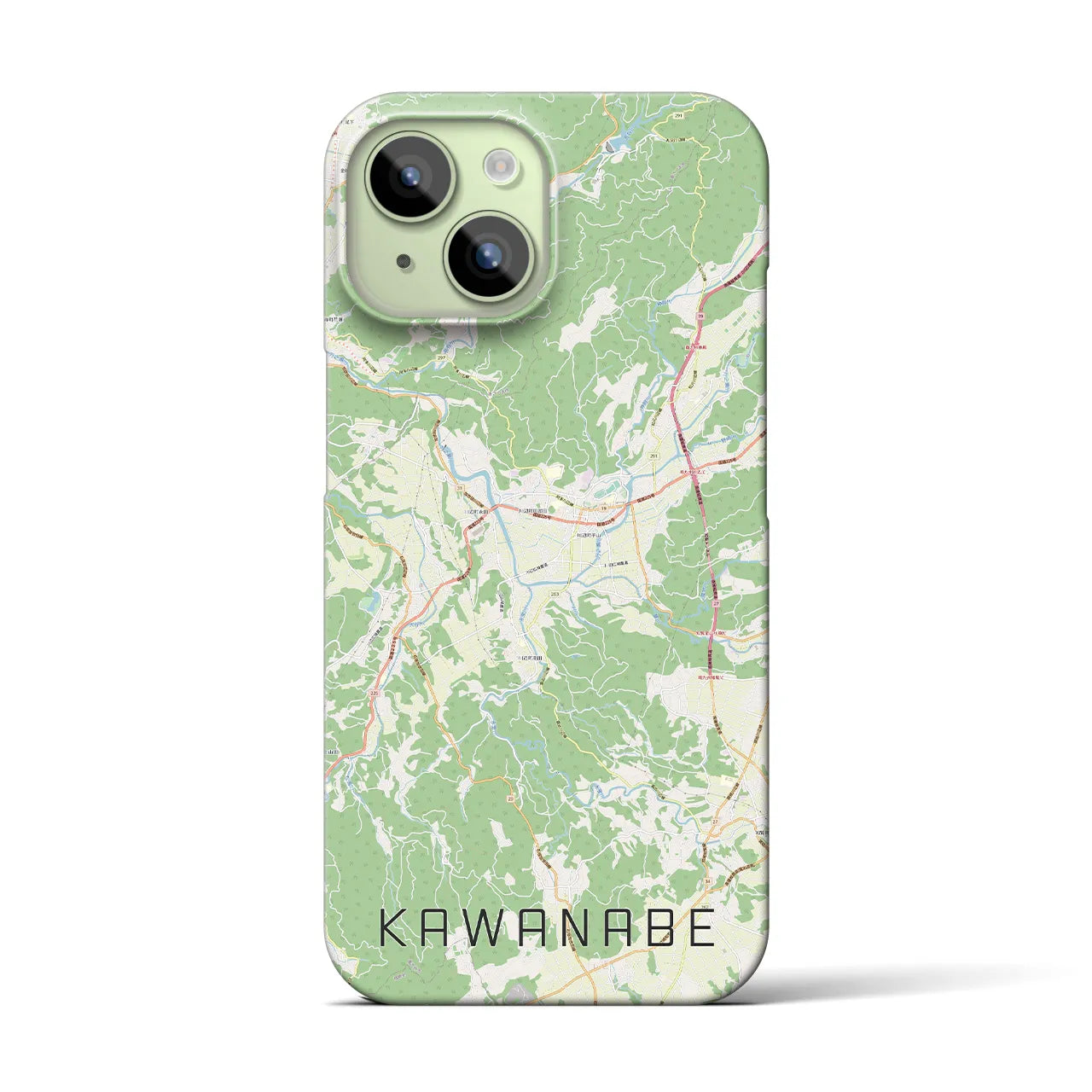 【川辺(鹿児島県)】地図柄iPhoneケース(バックカバータイプ)
