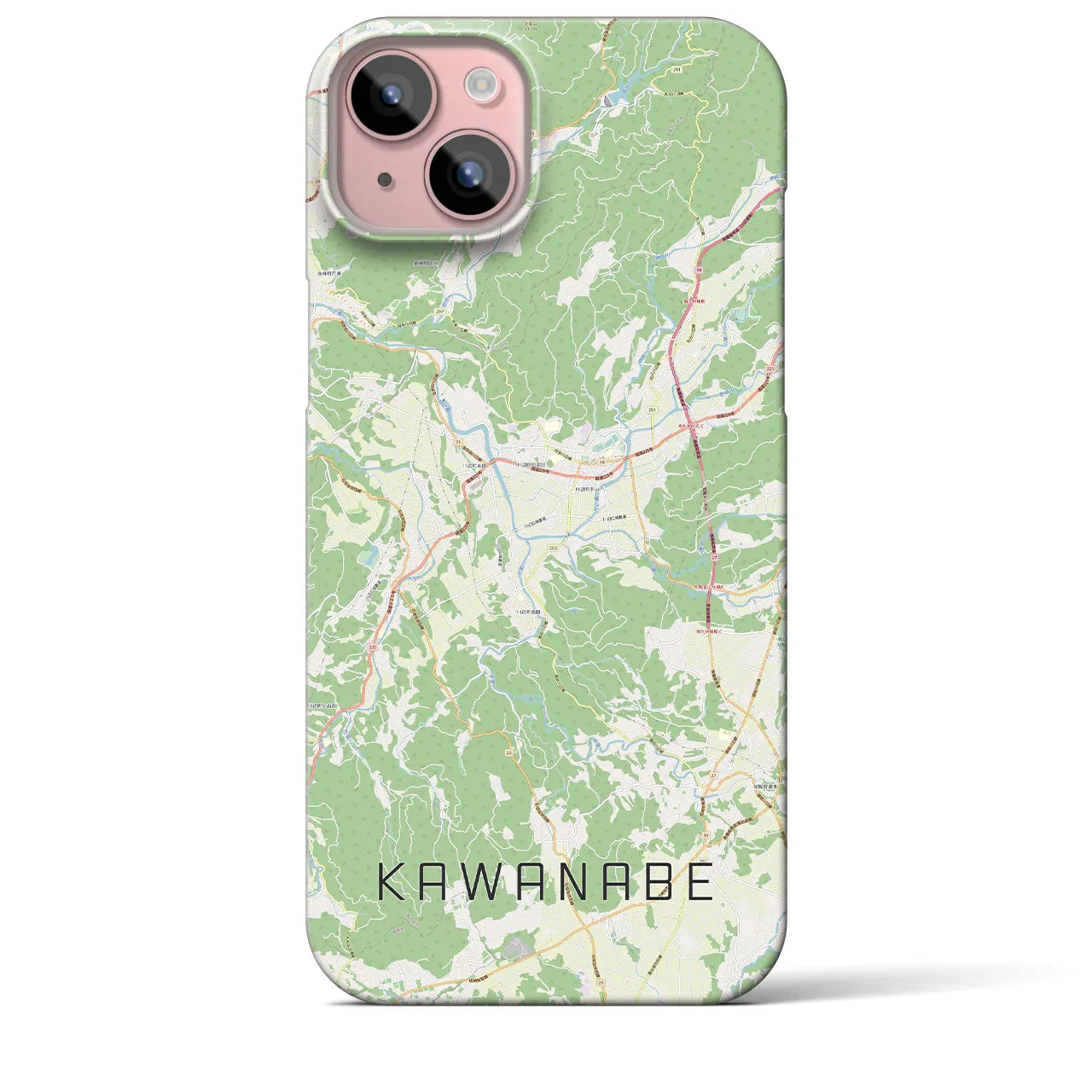 【川辺(鹿児島県)】地図柄iPhoneケース(バックカバータイプ)