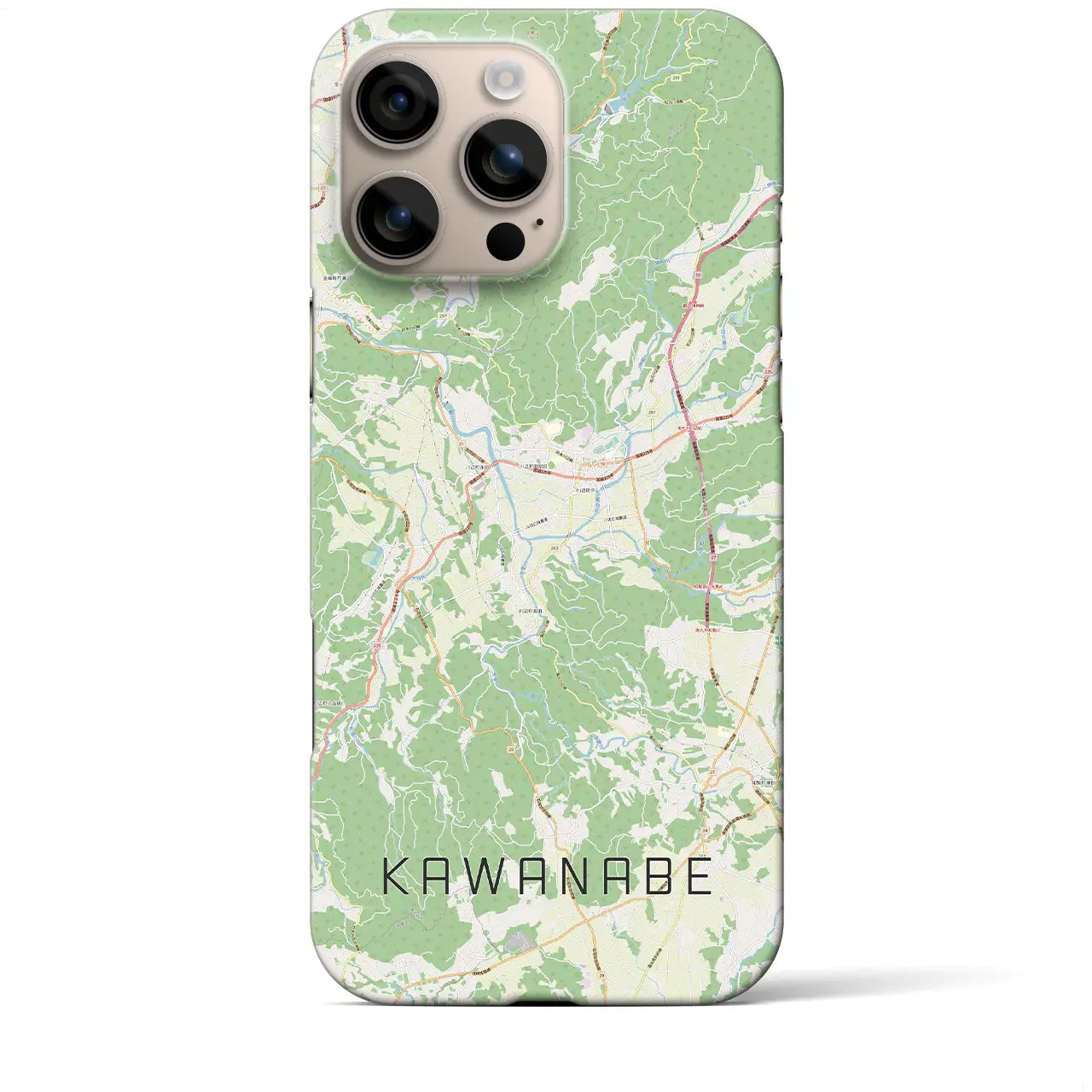 【川辺(鹿児島県)】地図柄iPhoneケース(バックカバータイプ)