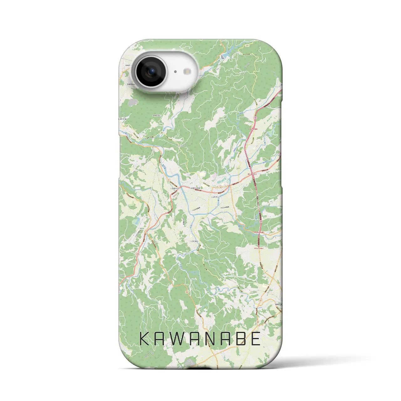 【川辺(鹿児島県)】地図柄iPhoneケース(バックカバータイプ)