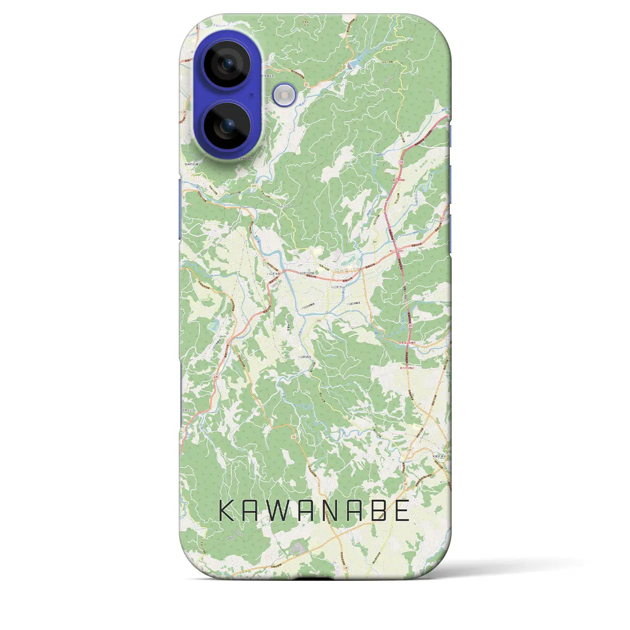 【川辺(鹿児島県)】地図柄iPhoneケース(バックカバータイプ)