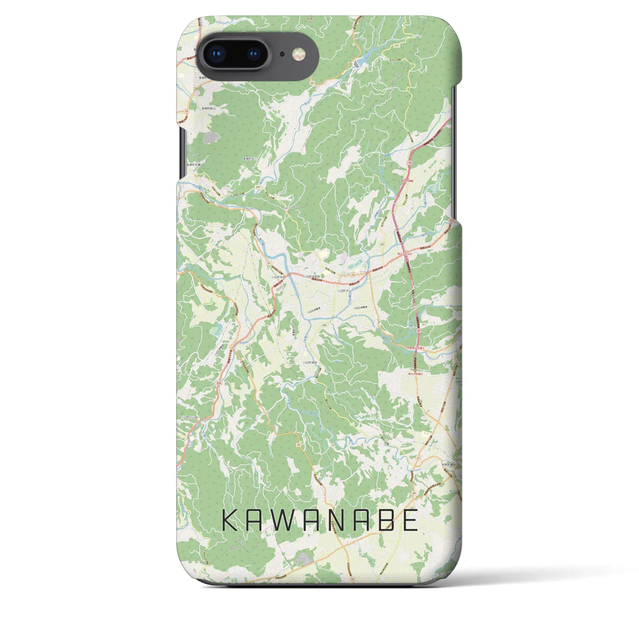 【川辺(鹿児島県)】地図柄iPhoneケース(バックカバータイプ)