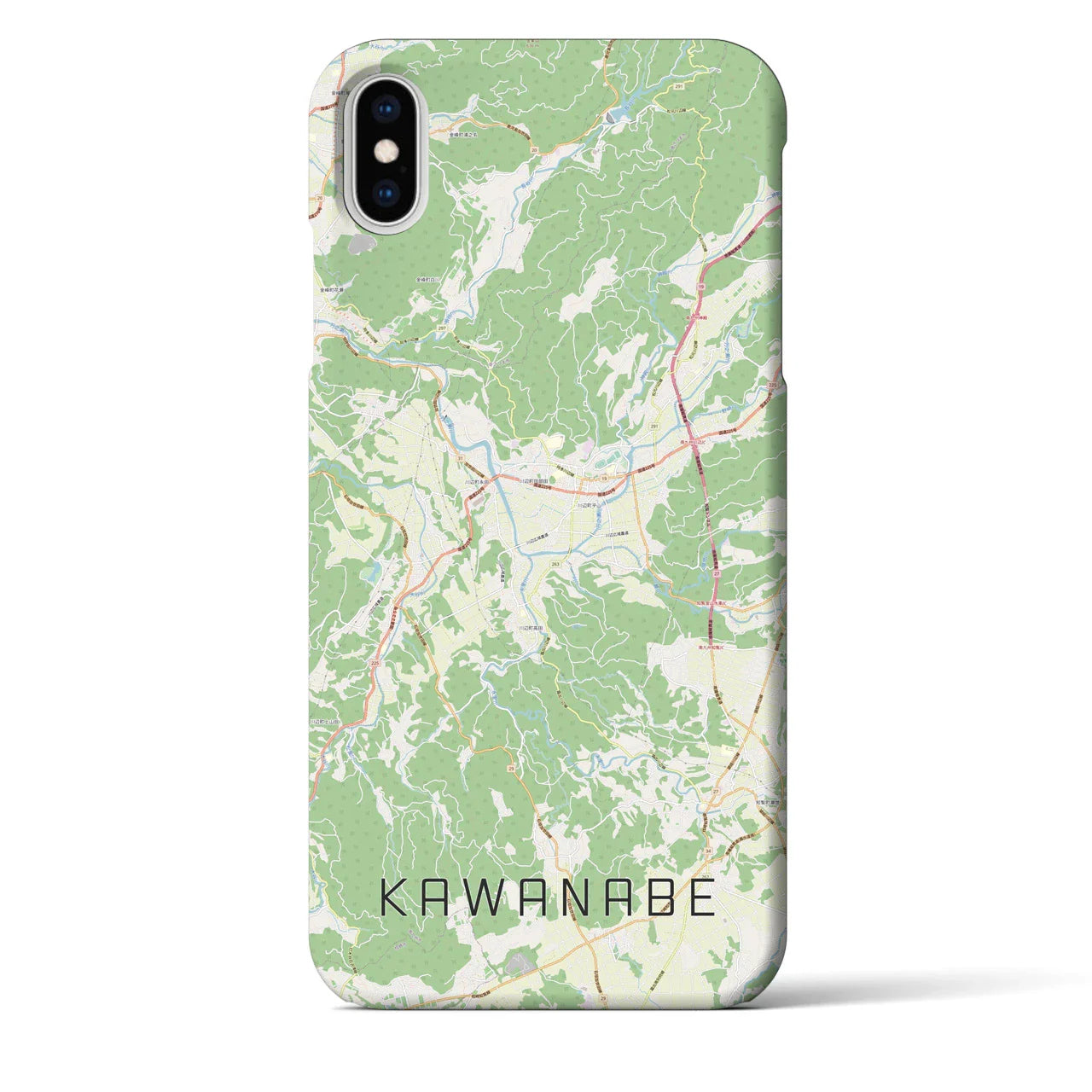 【川辺(鹿児島県)】地図柄iPhoneケース(バックカバータイプ)