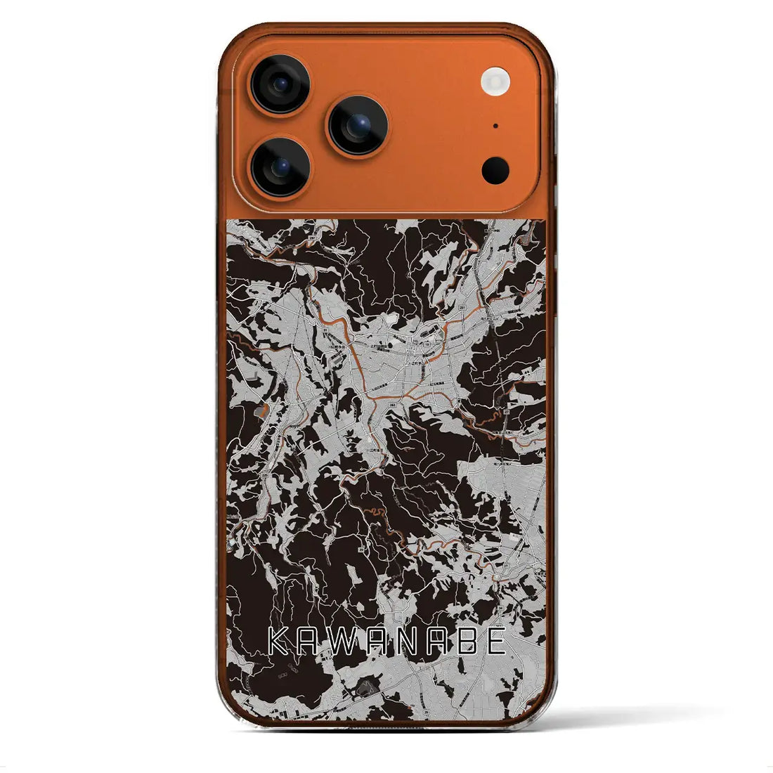 【川辺(鹿児島県)】地図柄iPhoneケース(クリアタイプ)