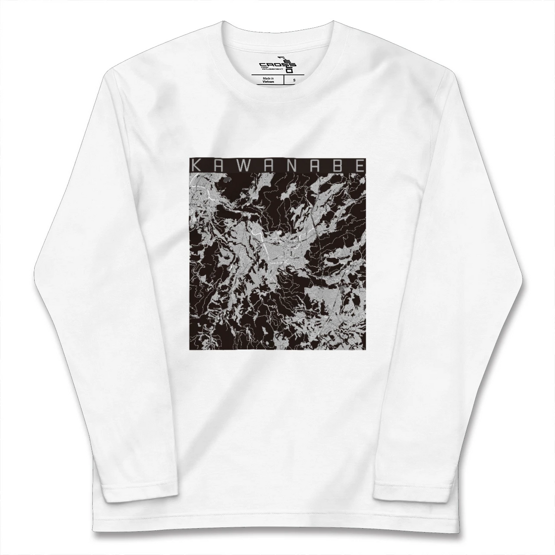 【川辺(鹿児島県)】地図柄ロングスリーブTシャツ