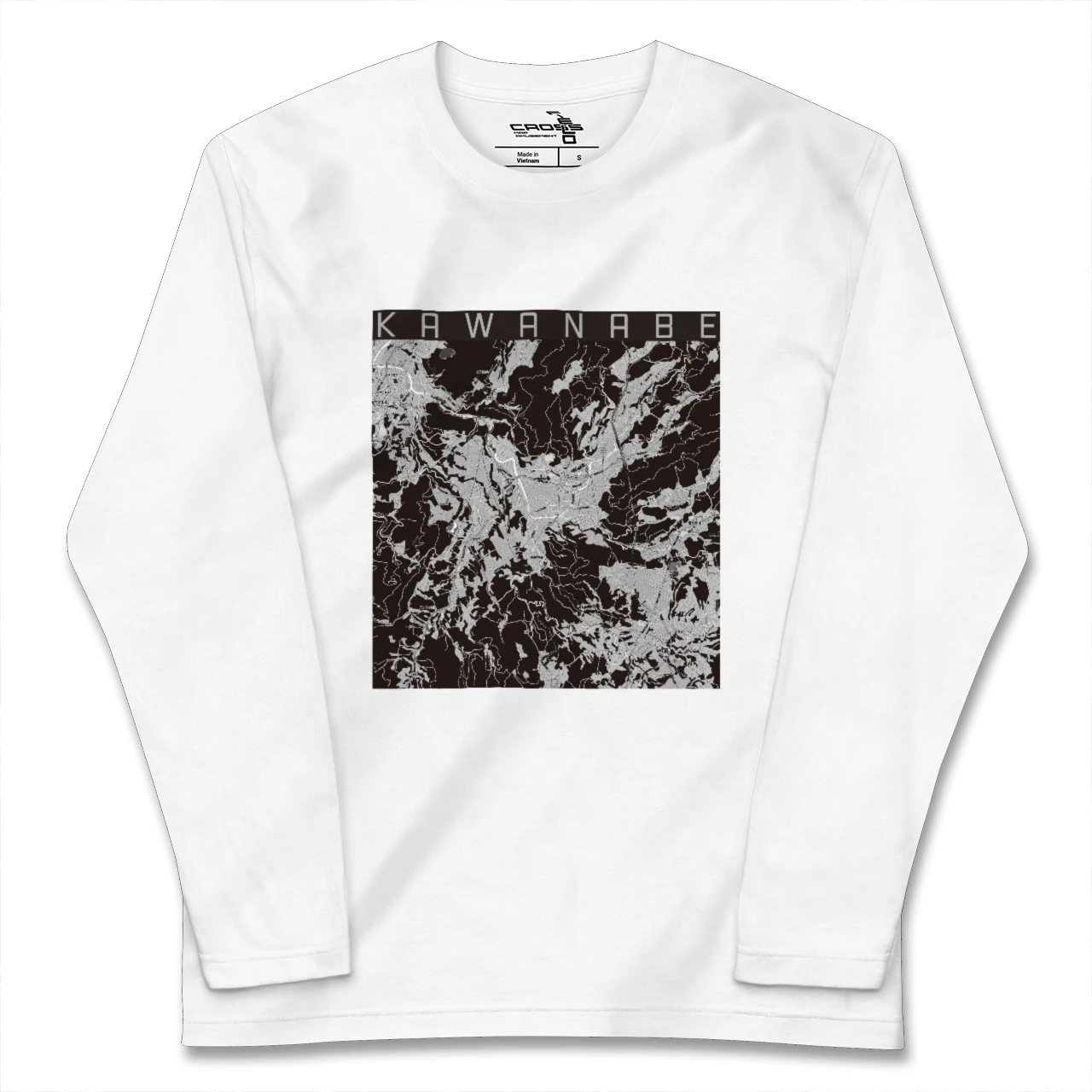 【川辺(鹿児島県)】地図柄ロングスリーブTシャツ