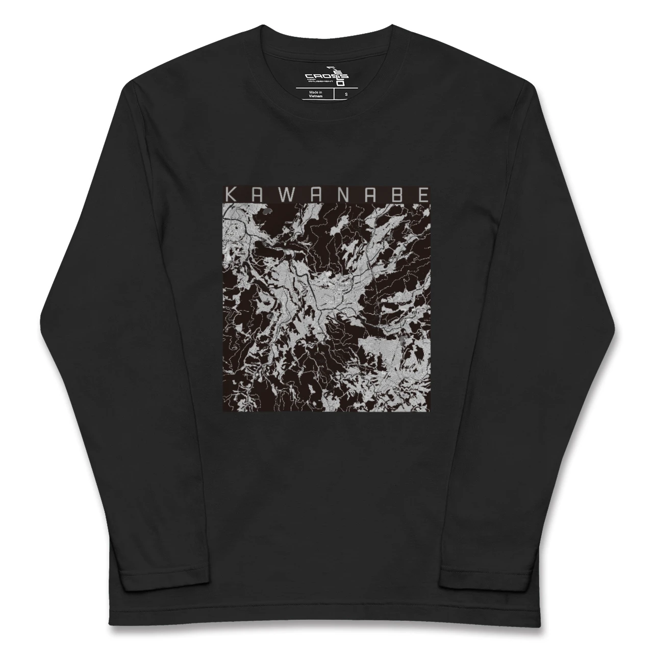 【川辺(鹿児島県)】地図柄ロングスリーブTシャツ