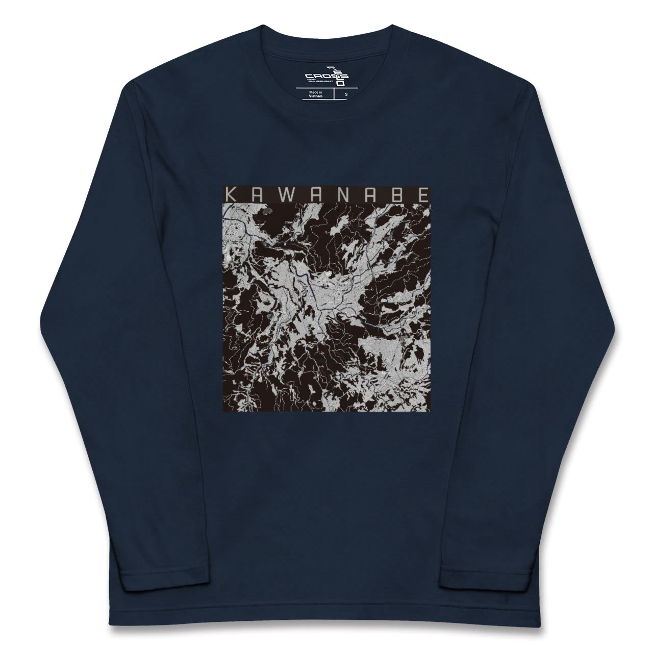 【川辺(鹿児島県)】地図柄ロングスリーブTシャツ