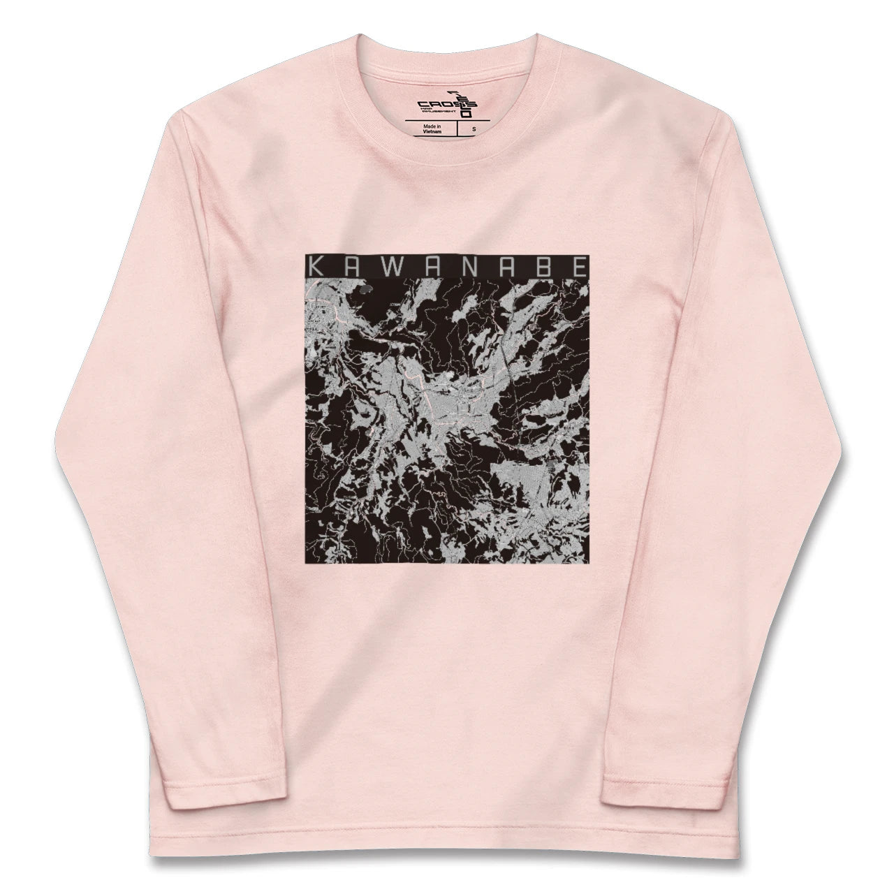 【川辺(鹿児島県)】地図柄ロングスリーブTシャツ