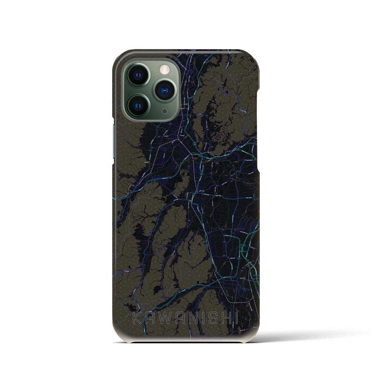 【川西(山形県)】地図柄iPhoneケース(バックカバータイプ)