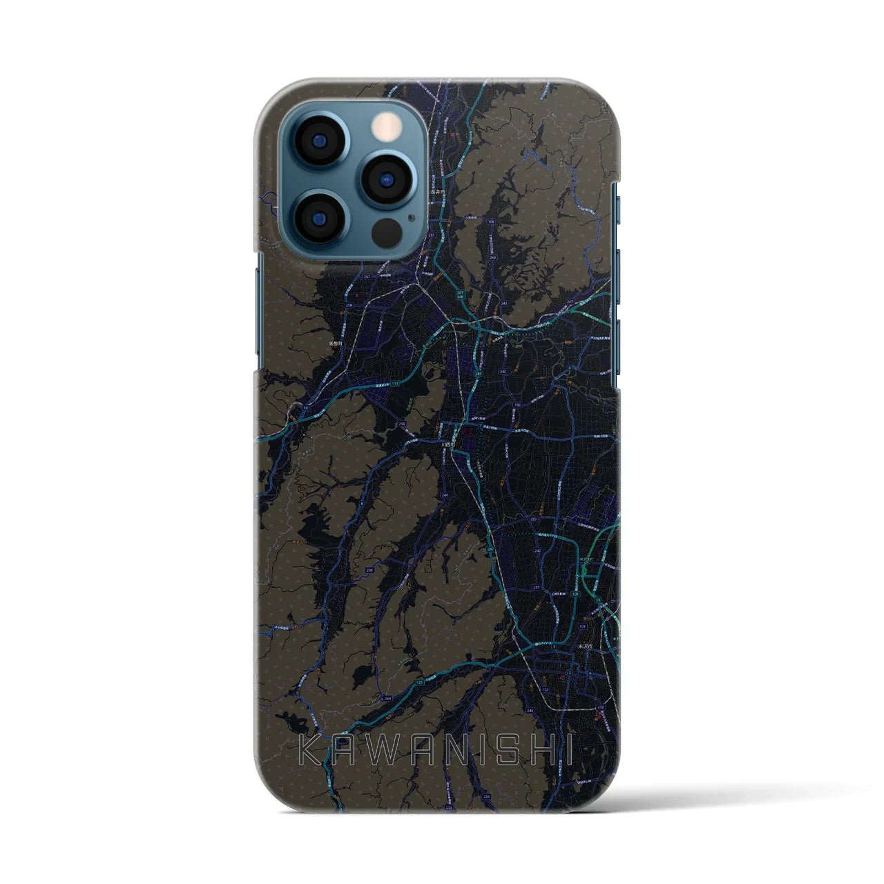 【川西(山形県)】地図柄iPhoneケース(バックカバータイプ)