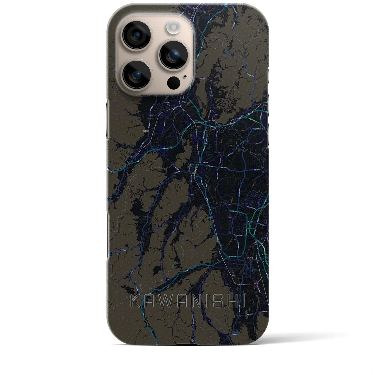 【川西(山形県)】地図柄iPhoneケース(バックカバータイプ)