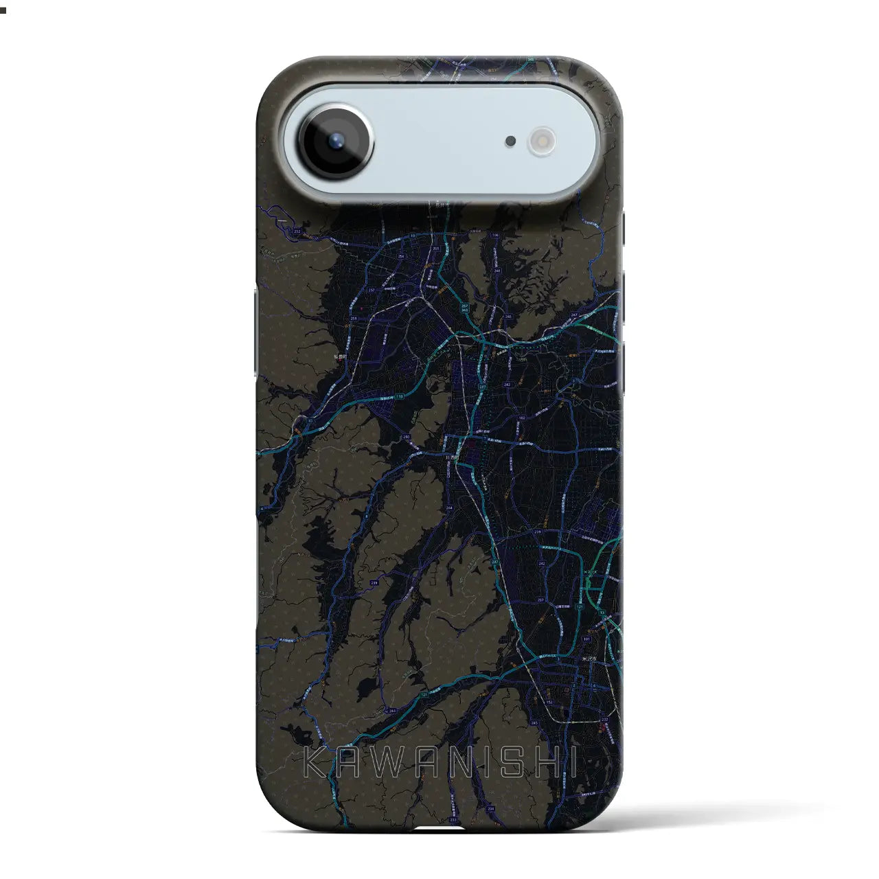 【川西(山形県)】地図柄iPhoneケース(バックカバータイプ)