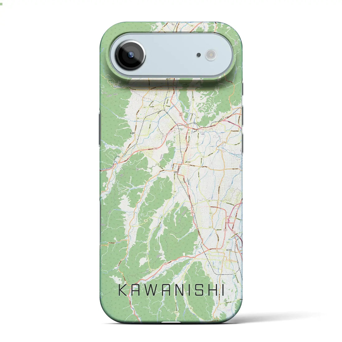 【川西(山形県)】地図柄iPhoneケース(バックカバータイプ)ナチュラル・iPhone 17 Pro Max 用