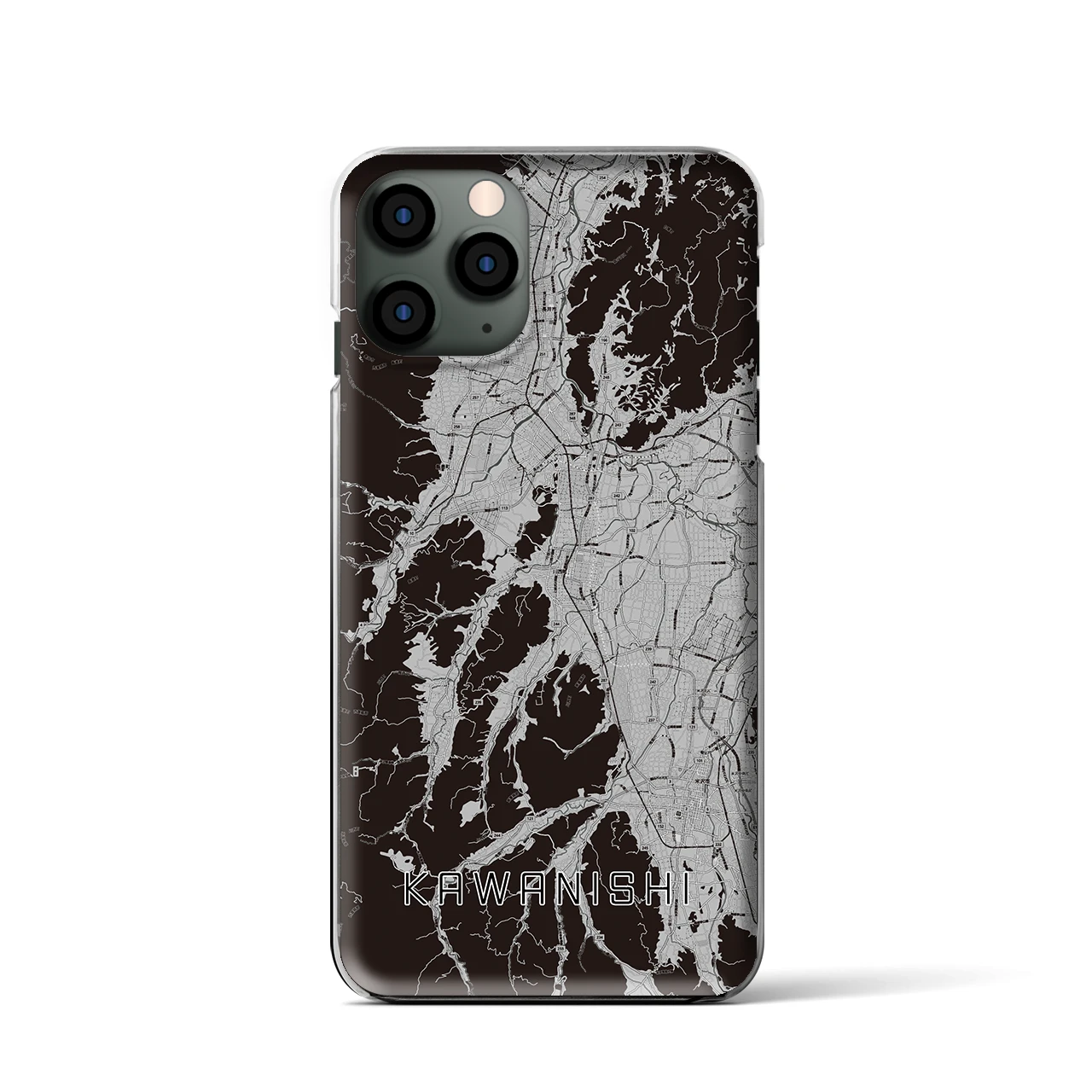 【川西(山形県)】地図柄iPhoneケース(クリアタイプ)