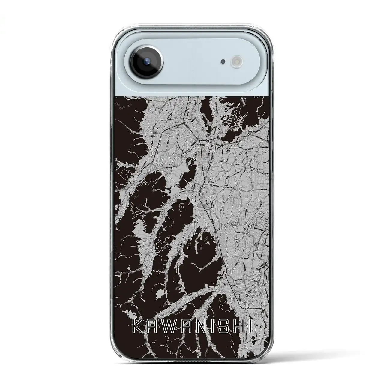 【川西(山形県)】地図柄iPhoneケース(クリアタイプ)