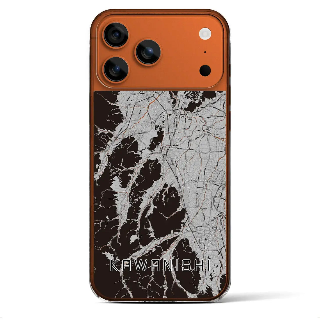 【川西(山形県)】地図柄iPhoneケース(クリアタイプ)