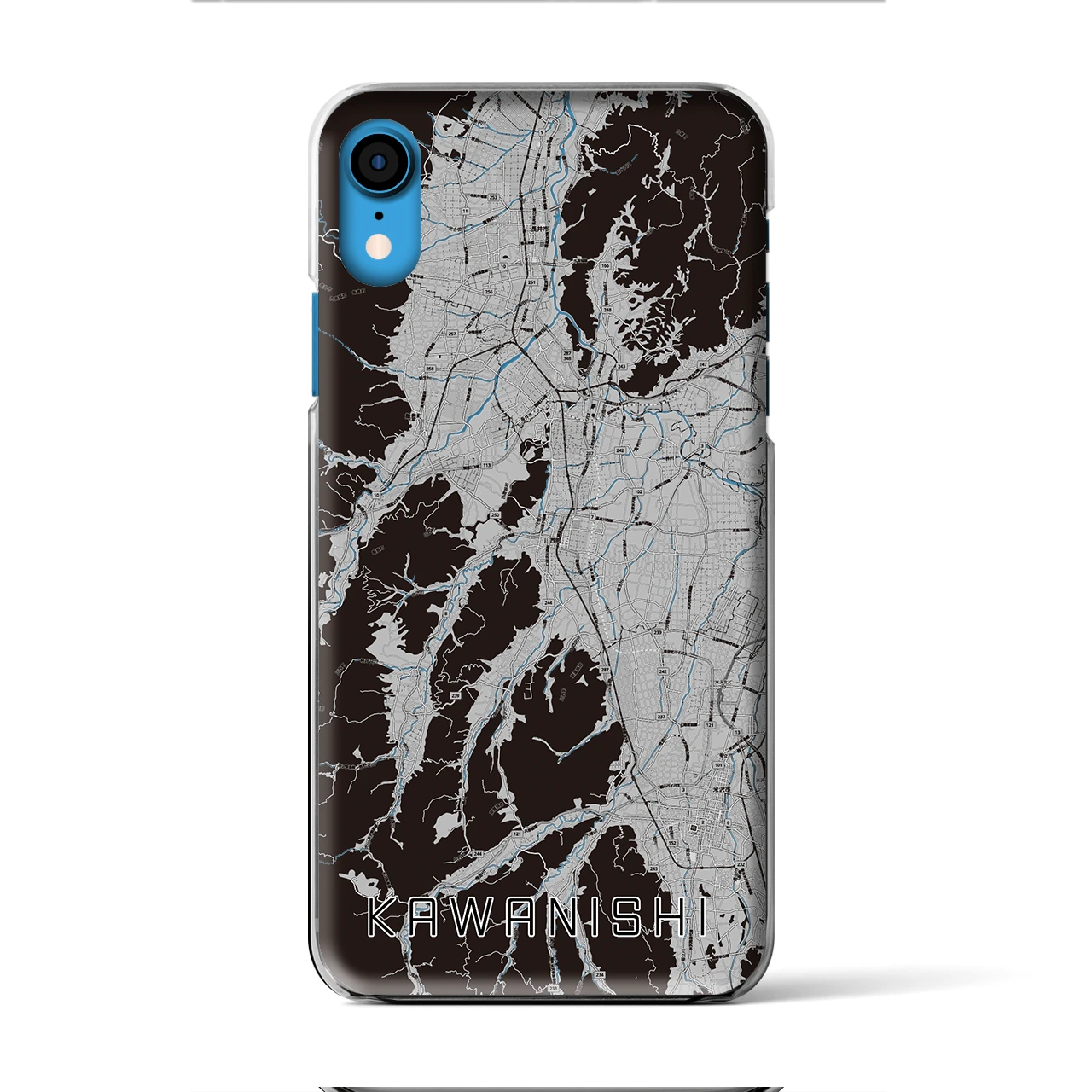 【川西(山形県)】地図柄iPhoneケース(クリアタイプ)