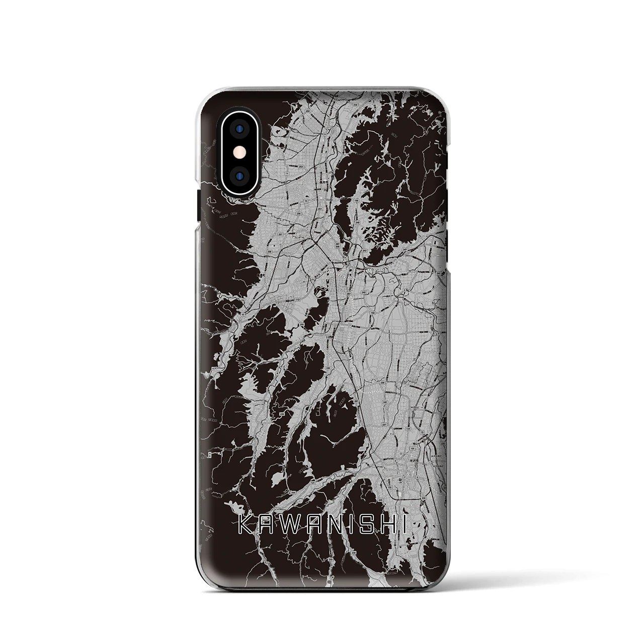 【川西(山形県)】地図柄iPhoneケース(クリアタイプ)