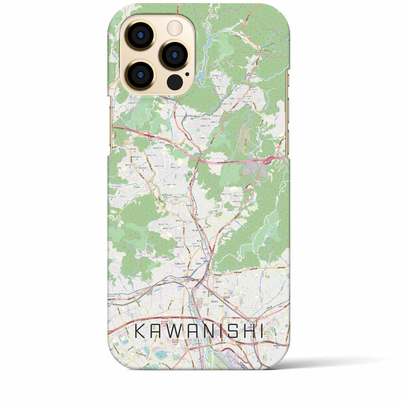 【川西(兵庫県)】地図柄iPhoneケース(バックカバータイプ)