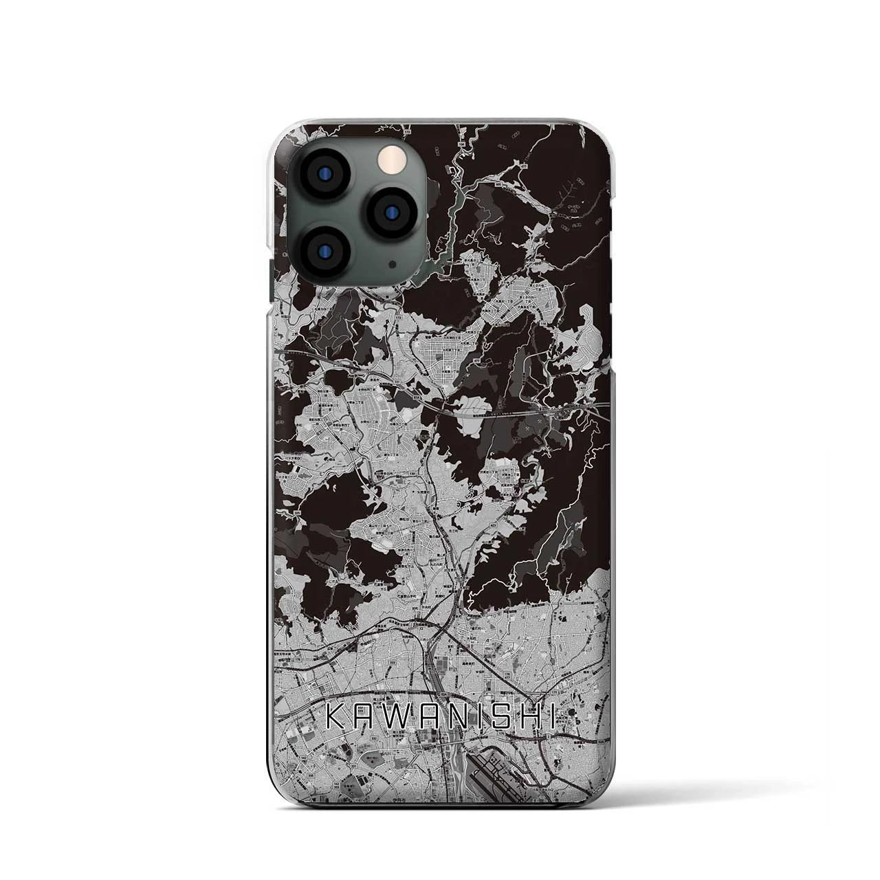 【川西(兵庫県)】地図柄iPhoneケース(クリアタイプ)