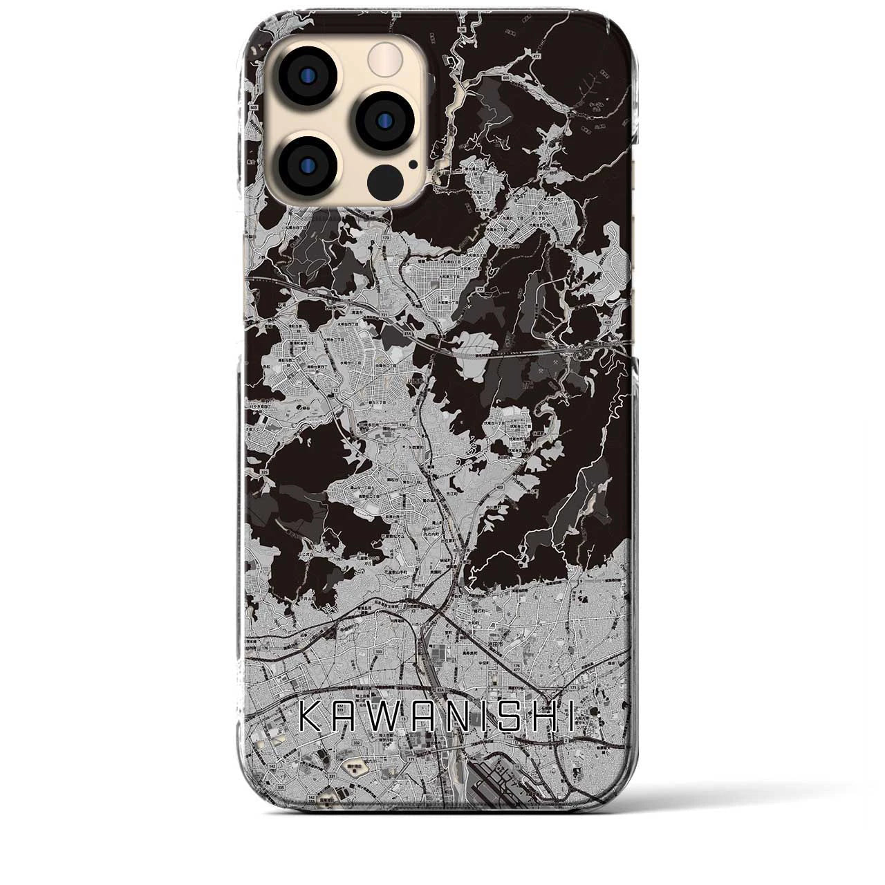 【川西(兵庫県)】地図柄iPhoneケース(クリアタイプ)