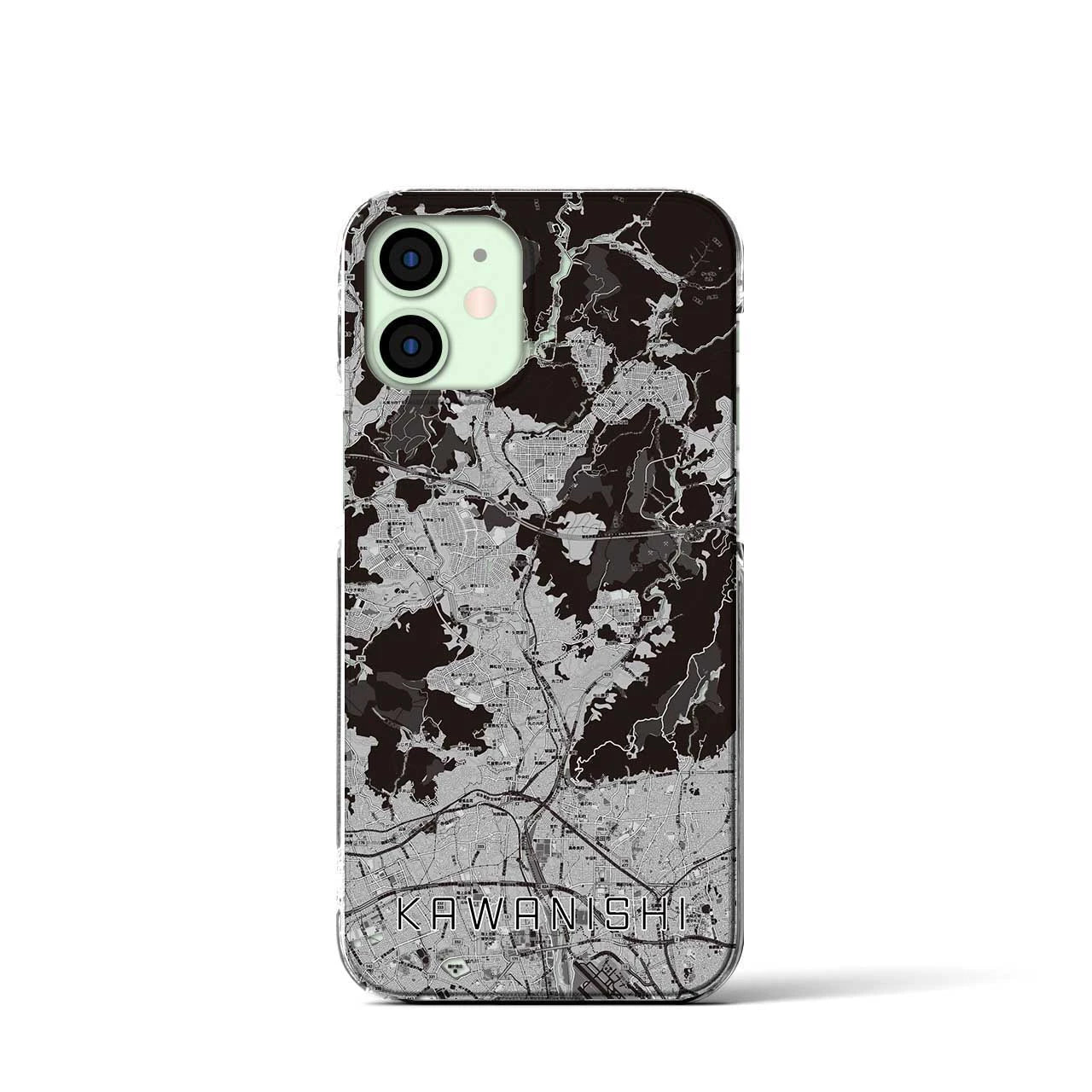 【川西(兵庫県)】地図柄iPhoneケース(クリアタイプ)