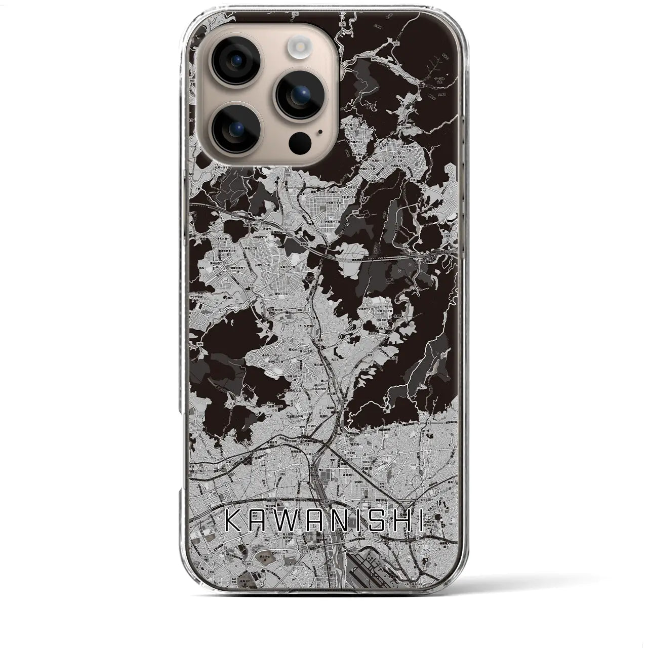 【川西(兵庫県)】地図柄iPhoneケース(クリアタイプ)