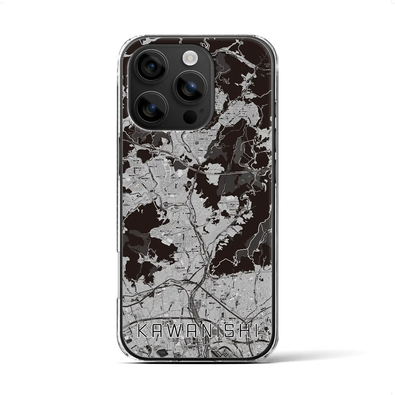 【川西(兵庫県)】地図柄iPhoneケース(クリアタイプ)