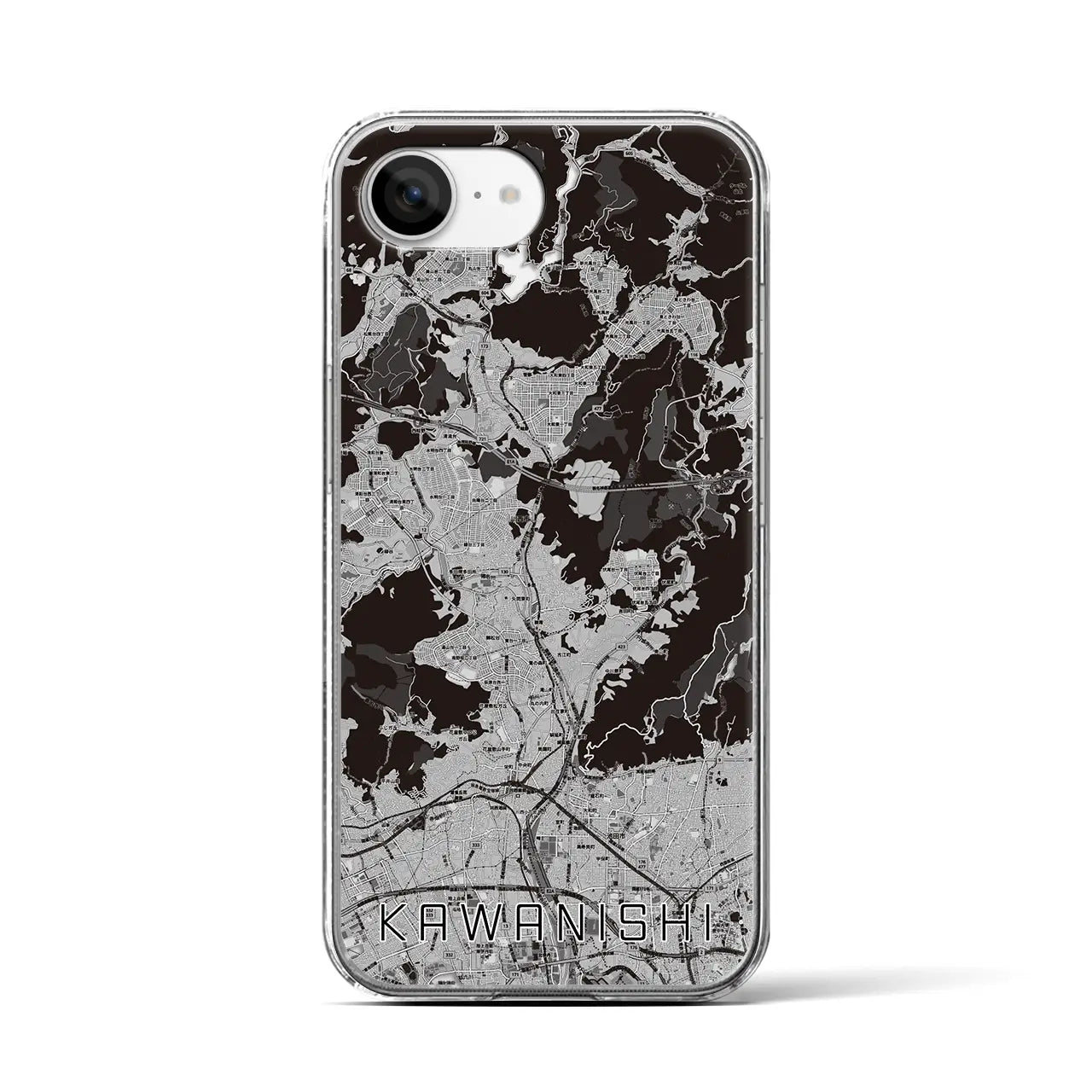 【川西(兵庫県)】地図柄iPhoneケース(クリアタイプ)