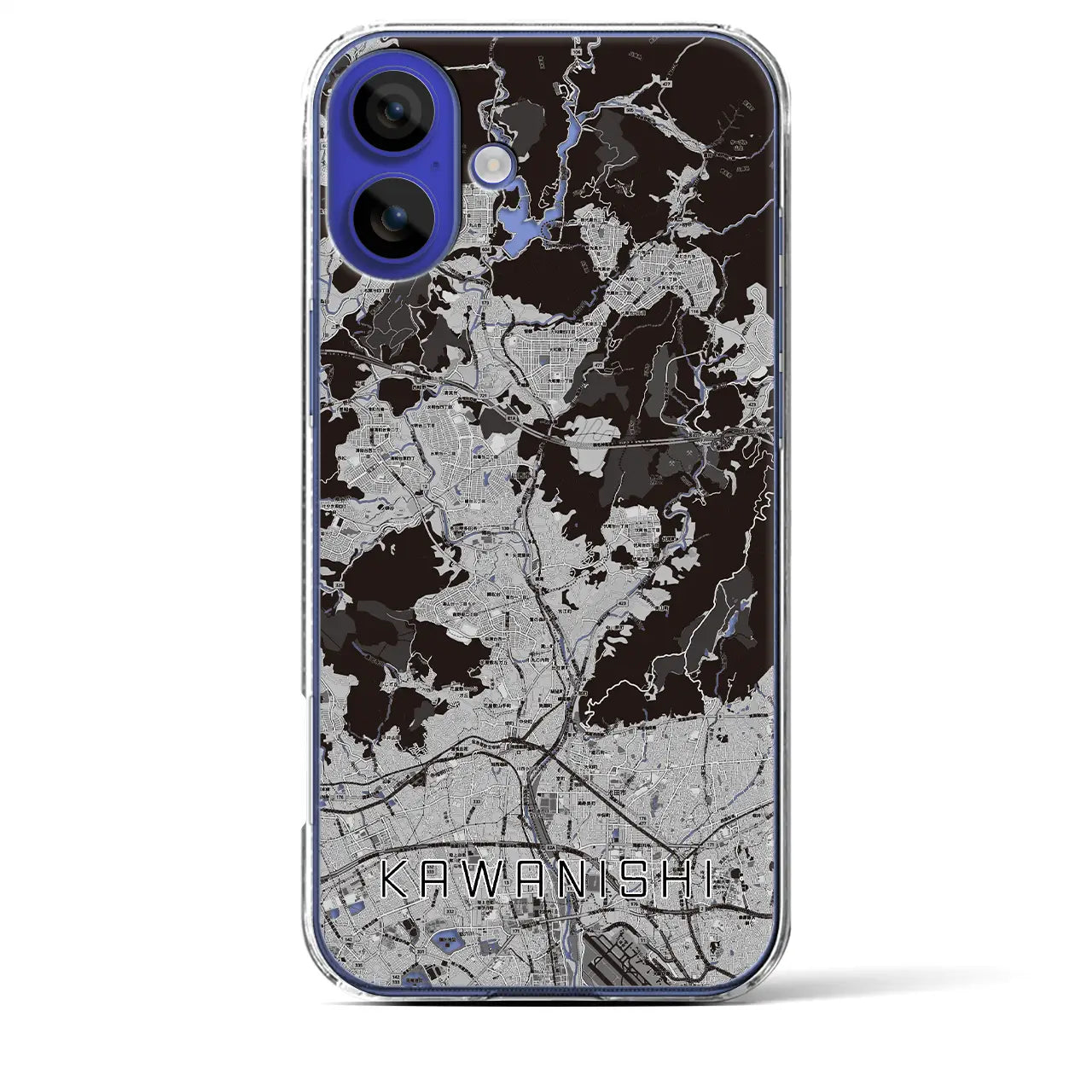 【川西(兵庫県)】地図柄iPhoneケース(クリアタイプ)