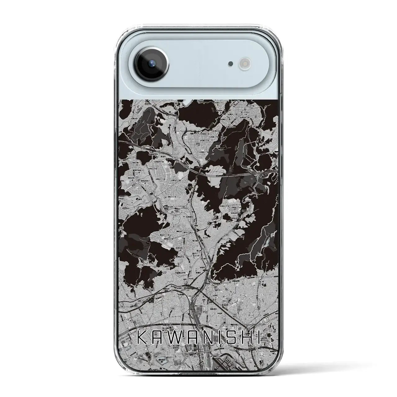 【川西(兵庫県)】地図柄iPhoneケース(クリアタイプ)