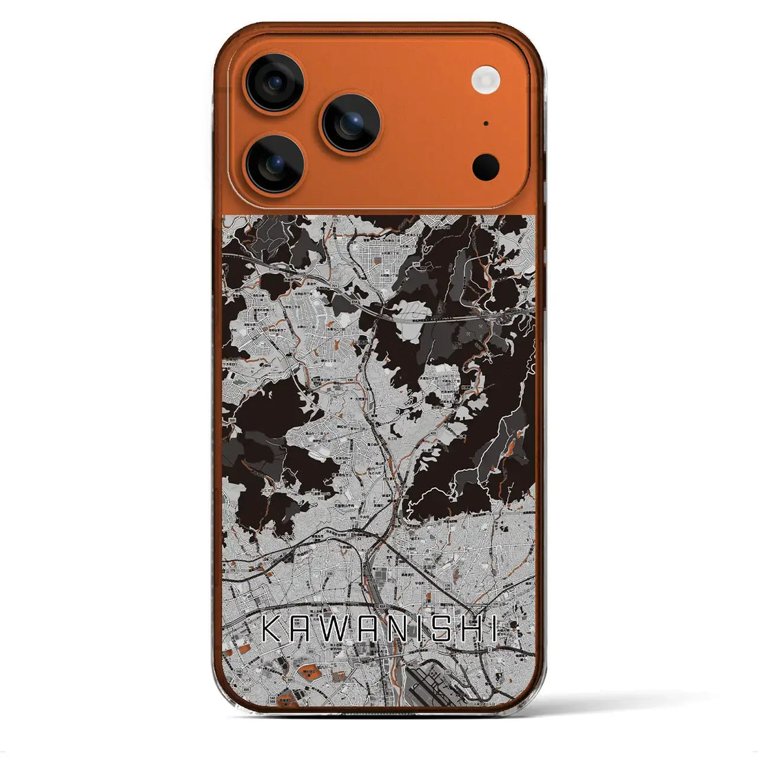 【川西(兵庫県)】地図柄iPhoneケース(クリアタイプ)