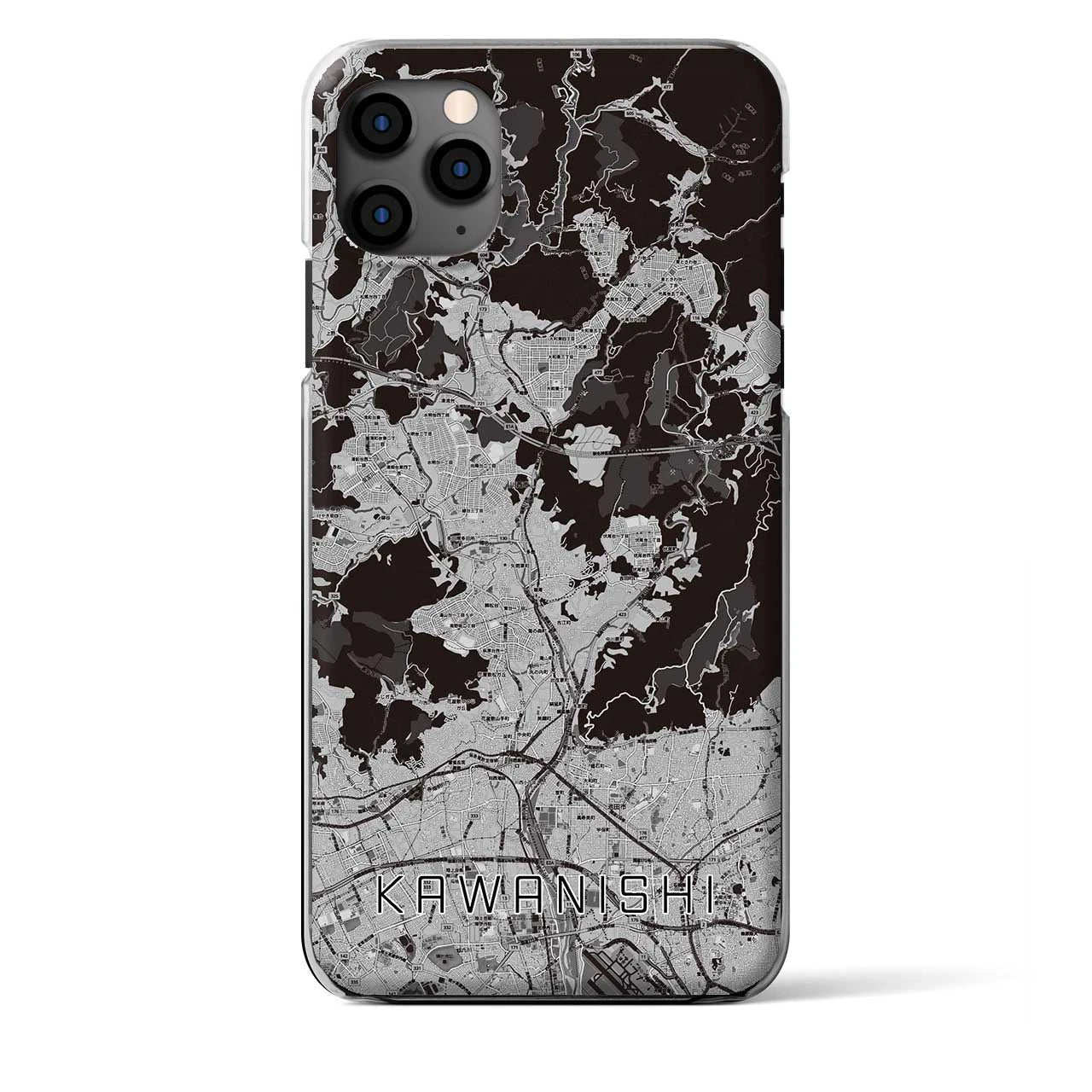 【川西(兵庫県)】地図柄iPhoneケース(クリアタイプ)